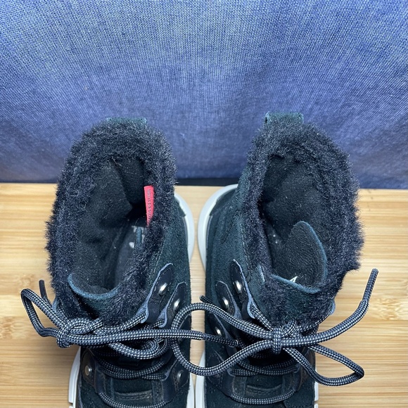 Sorel Explorer II Joan Black Suede Waterproof Winter Boots Lace Up Sz 6 Shoes - Picture 8 of 11